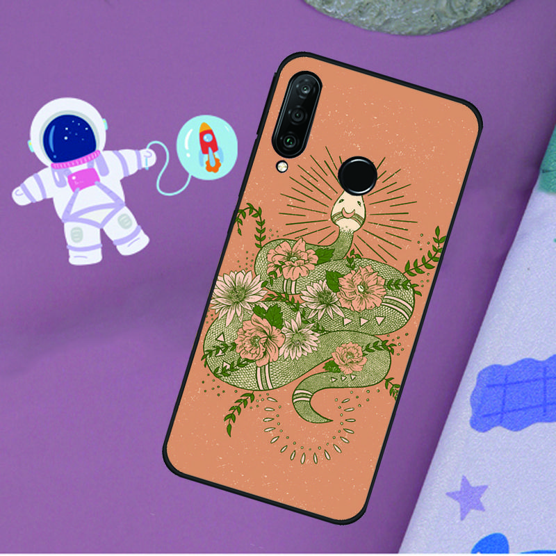 Цветок Змеи Для Huawei Nova 5T 9 10 SE 7i 8i 11i 12i Y60 Y61 Y70 Y72 Y73 Y90 Y91 P20 P40 P30 Lite Чехол