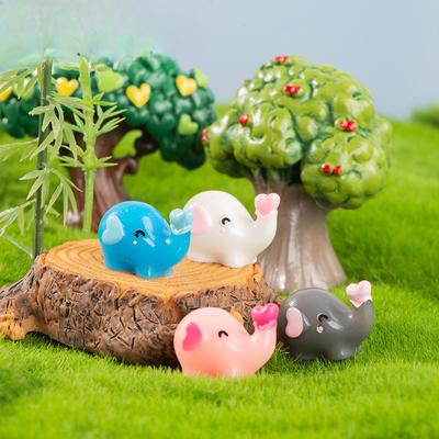Микро-ландшафтное украшение, милый мультяшный слон, украшение из смолы, садовые принадлежности, настольное украшение для автомобиля