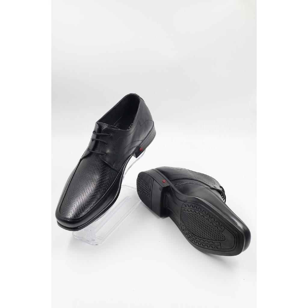 Мужские классические повседневные туфли из натуральной кожи с внутренней и внешней отделкой черного цвета с завязками