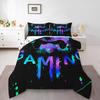 Erosebridal Teens Dirt Bike Comforter Set Twin Size, Motocross Rider Down Comforter for Kids Boys Adult Men, Motorbike Extreme Sport Bedding