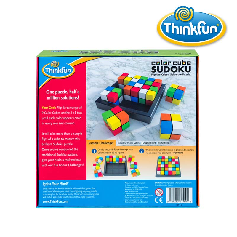ThinkFun Куб Судоку в американском стиле Игра 76342 Включена японская инструкция Возраст "Цветное судоку" 8+
