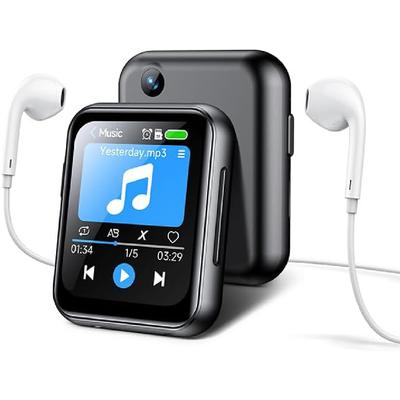 MP3-плеер с TF-картой емкостью 128 ГБ, цифровая камера FHD 720p, Bluetooth 5.4-плеер со звуком без потерь, портативный музыкальный плеер с 2-дюймовым сенсорным экраном и динамиком