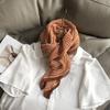 Single Korean Pleated Thin Scarf for Women's Sunscreen Shawl for Two-purpose Autumn and Winter Scarf for Spring New Style Gauze Scarf for Fashion