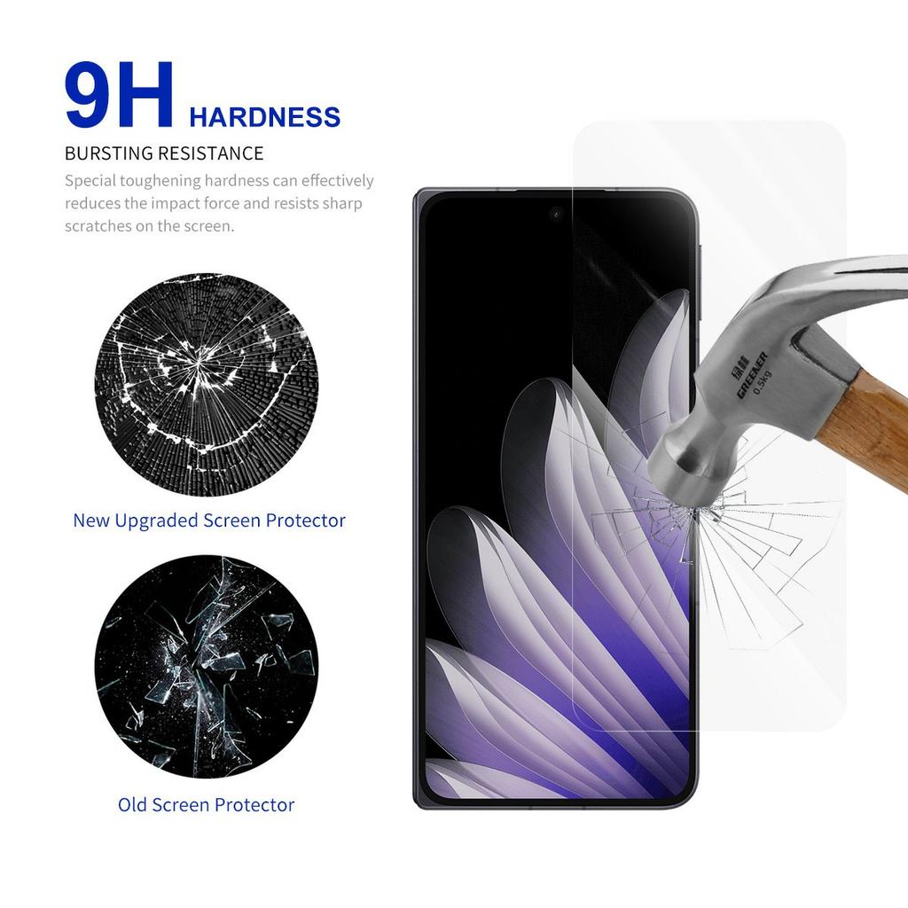 RURIHAI 10 шт. Защитная пленка для экрана Oppo Find N5 5G 0,26 мм 2,5D из высокоалюминиевого силиконового стекла