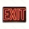 Vintage Neon Exit Sign Metal Wall Art Perfect for Home Bar Garden Coffee Shop Ideal for Christmas Thanksgiving Halloween Decor