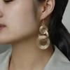 Europe and The New Personalized Multi-layer Circle Earrings Exaggerated Retro Big Circle Long Earrings Earrings Female.