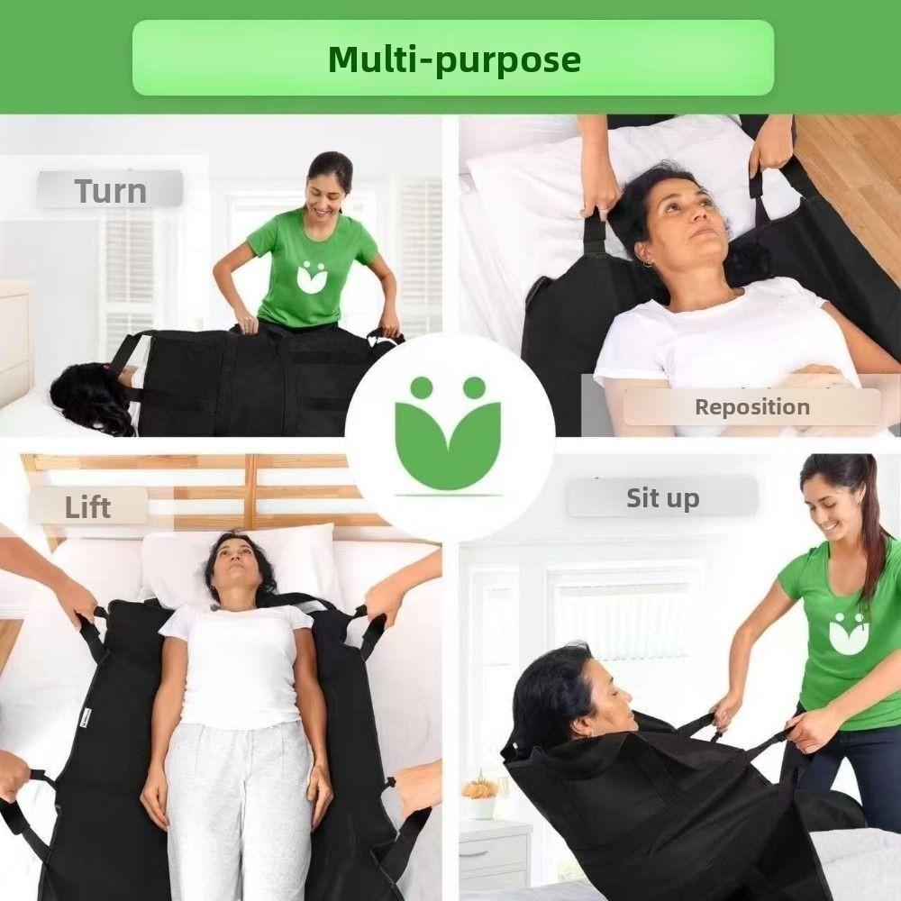 Reusable Elderly Turning Care Pad Reinforced Handles Patient Positioning Pad Bedridden Patients