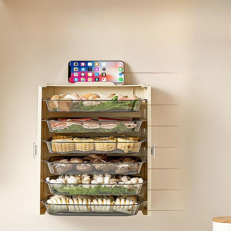 Органайзер для кухонных принадлежностей, 6-слойный лоток для посуды, многофункциональные настенные полки, органайзер для кухни