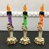 Spooky Halloween Skull Skeletal Hand Stand Led Candle Lamp With Vibrant Colors