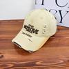 Hole letter embroidery baseball cap women's spring, summer and autumn versatile sunshade sunscreen hat showing face small peaked cap man