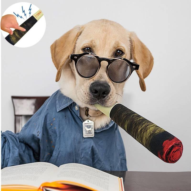 Lifelike Green Cigar Dog Toy Crafted From Premium Plush For Happy Pets