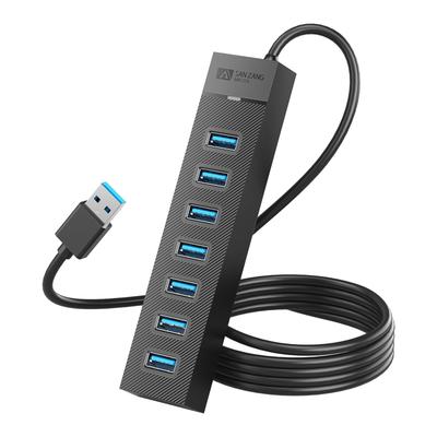 ХАБ USB SAN ZANG MASTER 7 портов Кабель 100 см Высокоскоростная передача 5 Гбит/с Компактный USB-хаб Расширение USB-портов для ноутбуков Легкий Питание