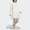 Adidas Neo Patterned Print Casual Sport Long Sleeve Dress Women Dress White HM7489
