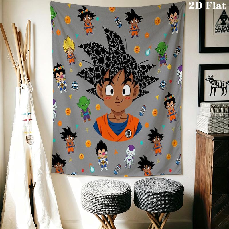 Dragon Ball Wall Tapestry Aesthetic Wall Hanging Printed Fabric Blanket Decorative Tapestries For Bedroom Living Room Home Decor