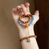 Натуральный Кук Пчелиный Воск Синий Кристалл Браслет из Бусин Двухслойный Наборный Носимый Простой Премиальный Браслет Национальный Стиль Вэньвань Ручные Украшения