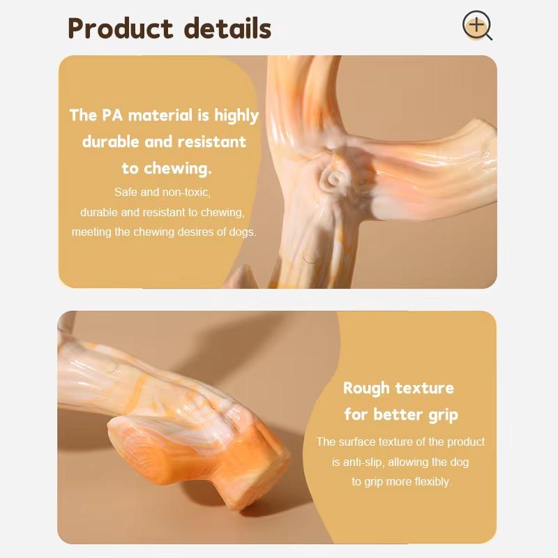 Eco-Friendly Nylon Pet Molar Stick Y-Branch Design Teeth Cleaning Chew Toy for Dogs Interactive Training & Boredom Relief