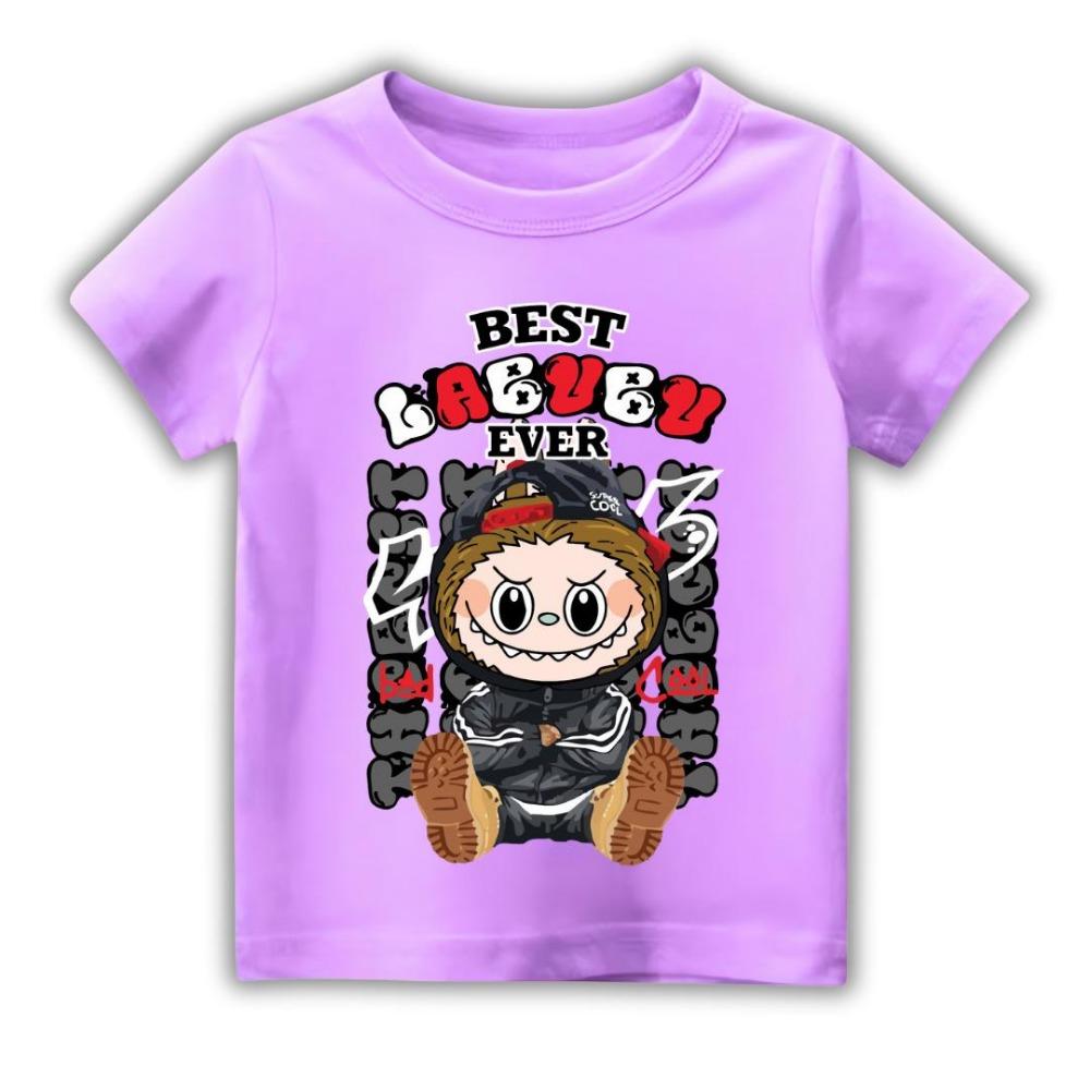 LABUBU Одежда с 3D-принтом Футболка женская модная с коротким рукавом свободного стиля