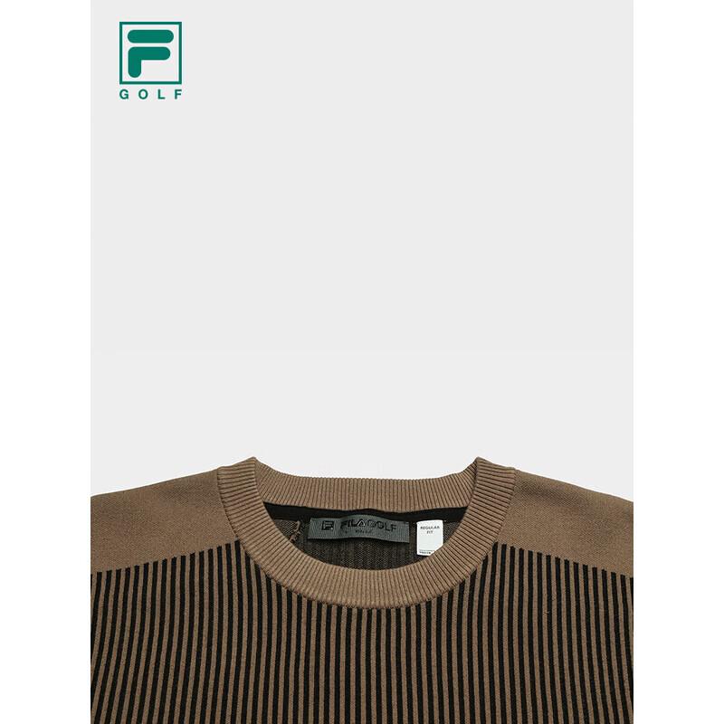 FILA Men's Winter Golf Vertical Stripe Pullover Sweater