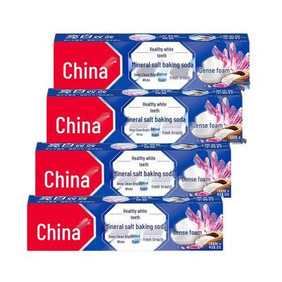 Отбеливающая зубная паста Zhonghua с морской солью и пищевой содой (4 x 90 г)
