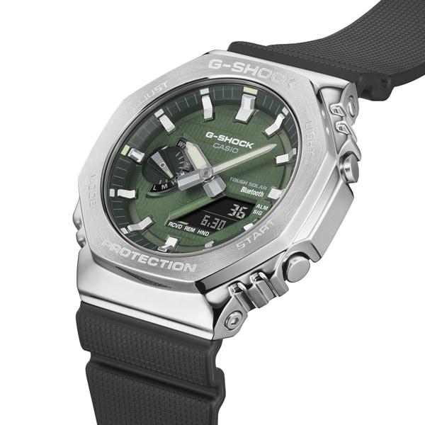 Casio Мужские часы G-SHOCK GBM-2100A-1A3JF [модель G-SHOCK с металлическим покрытием] круглые черные цифровые аналоговые