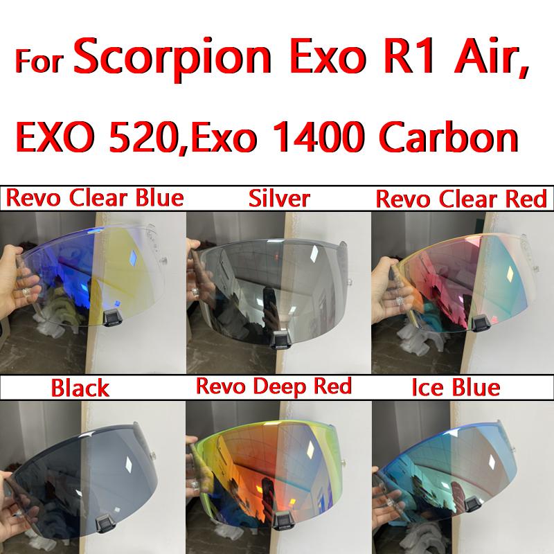 Для мотошлема Scorpion Exo 1400 Carbon, R1 Air EXO 520. Козырек/линза подходит для следующих шлемов с механизмом KDF-16-1