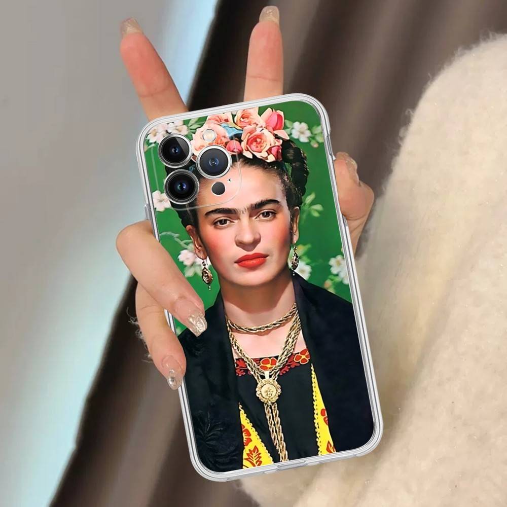 Fashion F-Frida K-KahlosS Phone Case For IPhone 17 16 15 14 13 11 12 Pro Max 16 Plus Transparent