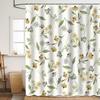 Shower Curtain Flower And Plant Leaf Polyester 3D Digital Printing Shower Curtain Waterproof And MildewProof Shower Bathroom Partition Curtain