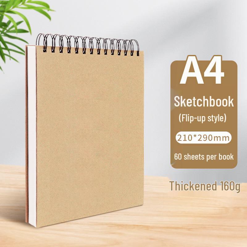 A4 Hardcover Spiral Sketchbook for Art Students & Children, A3/A4/8K Drawing Pad