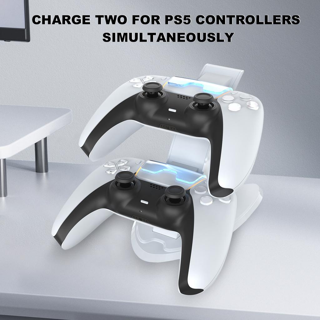 Для PS 5 Портативное зарядное устройство для контроллера с индикатором Зарядная база для геймпада Type-C Кронштейн для хранения геймпада Игровые аксессуары