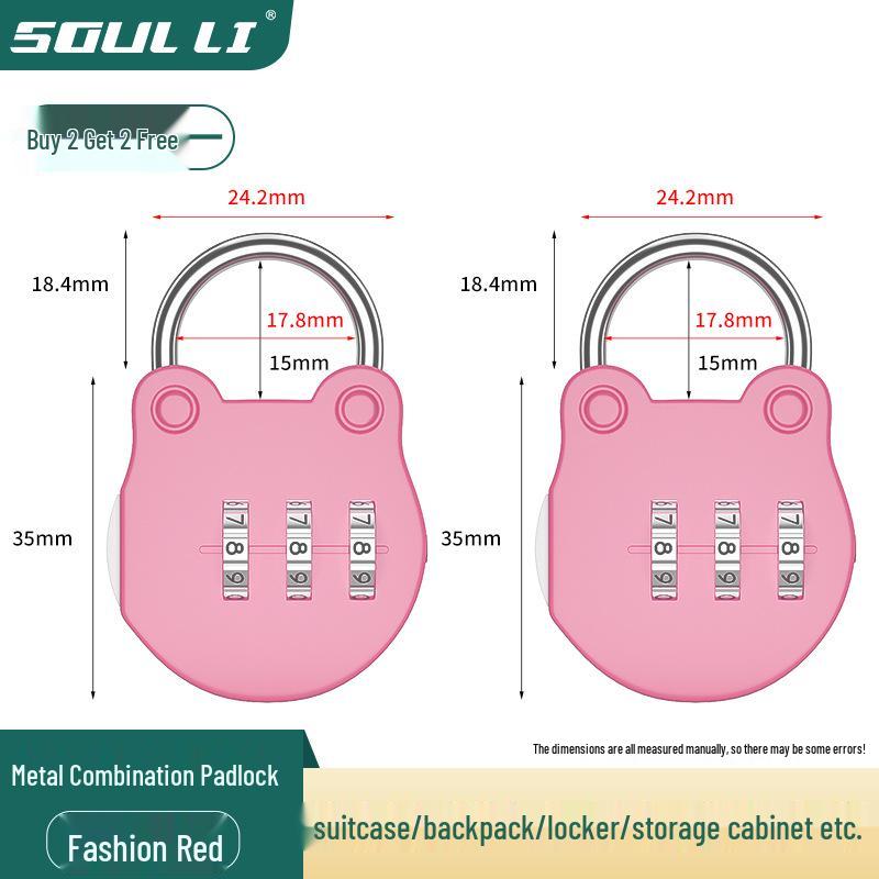 Compact Student Combination Padlock for Suitcases, Backpacks, Lockers, and Cabinets