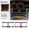 Настоящее Мягкое Углеродное Волокно Для Toyota Yaris XP90 2006 2007 2008 2009 2010 2011 LHD RHD Автомобиль Центральная Консоль Воздуховод Наклейка.