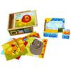 Blocs En Bois Pour Puzzles - 9 Cubes En Bois Représentant La Faune Sauvage - Livré Dans Une Boîte En Bois