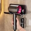 Универсальный держатель для фена, вешалка для фена, настенное крепление для фена, крючок с вилкой и шнуром, самоклеящийся органайзер для шкафа ванной комнаты