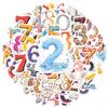 35pcs-100pcs Cartoonish Numbers Stickers Colorful Cute DIY Stickers Students Stickers For Guitar DIY Bicycle Skateboard Laptop