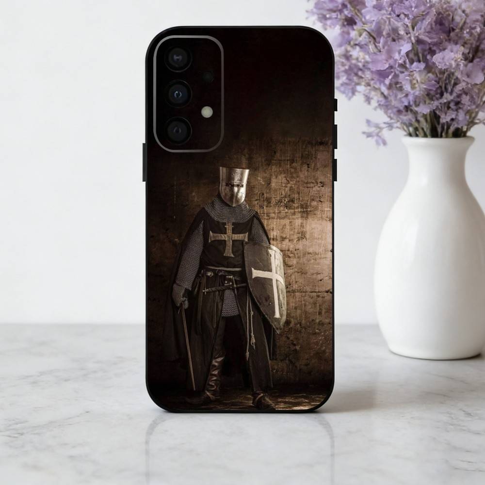 Чехол для телефона C-Crusaders-S T-Templar-R K-Knight для Samsung Galaxy A73,A72,A71,A70,A53,A52,A51, Мягкий силиконовый черный чехол