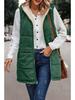 2023 Европейский и Американский Однотонный Двусторонний Хлопковый Жилет с Капюшоном: Теплый, Ветрозащитный Кардиган
