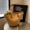 Соломенная сумка женская большой вместимости новая отпускная пляжная соломенная сумка плетеная сумка-ведро сумка-корзина для овощей сумка для поездок