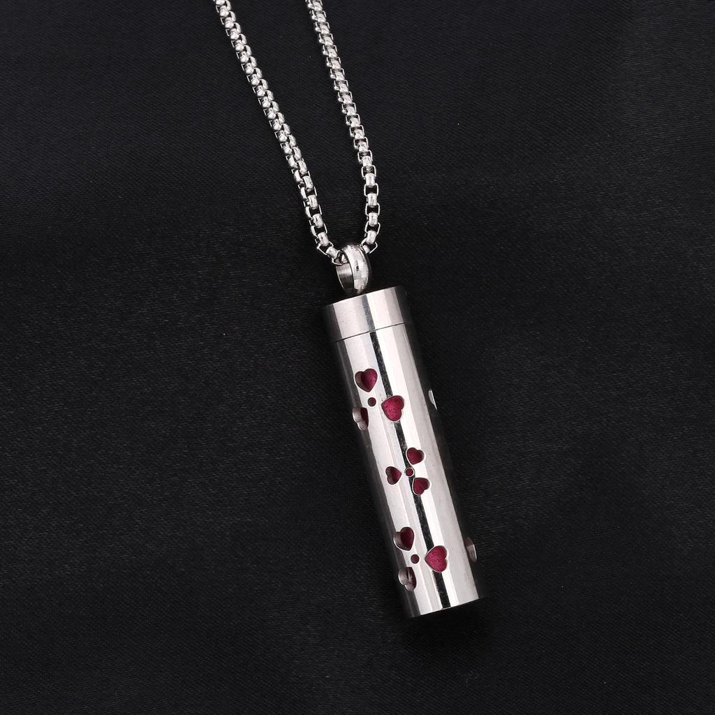 Ожерелье-диффузор для ароматерапии в форме сердца из нержавеющей стали с вращающейся подвеской