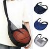 Single Ball Bag Crossbody Basketball Carrier Bag Waterproof Zippered Gym Shoulder Bag with Mesh Pocket Adjustable Strap for Carrying Soccer Volleyball