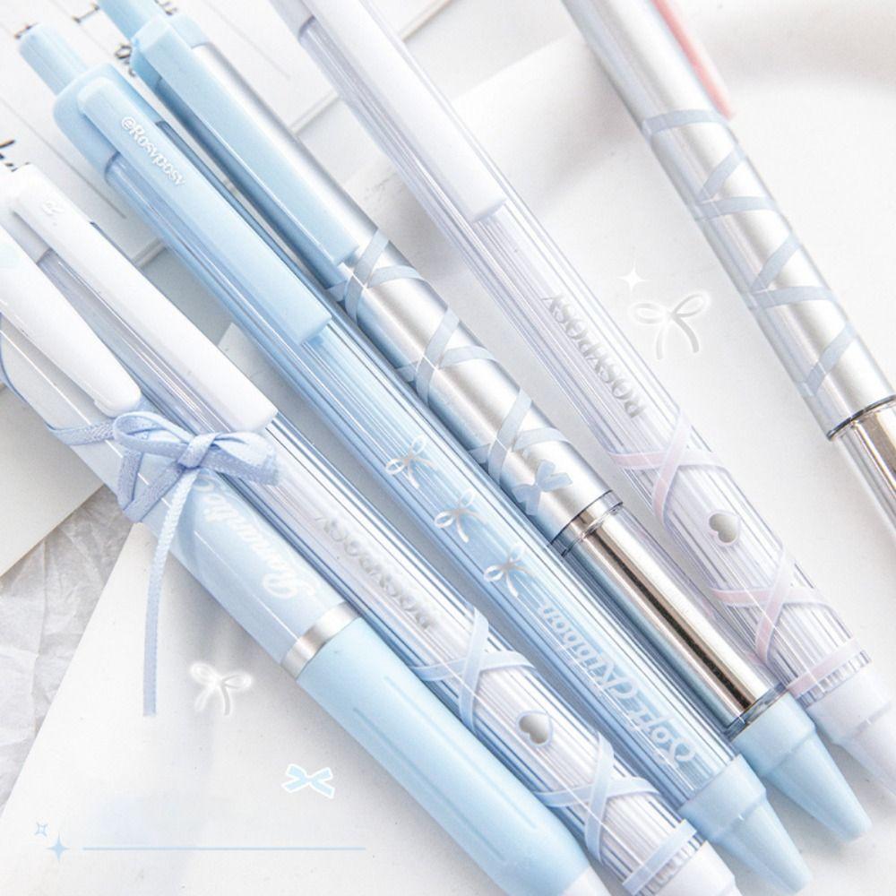 4Pcs/set Stationery Gel Pens Set 0.38mm/0.5mm Neutral Pen Set New Black Ink Press Gel Pen
