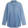 Calvin Klein American Vintage Loose Fit Cotton Denim Shirt Women Shirts Light-Blue 47B981G