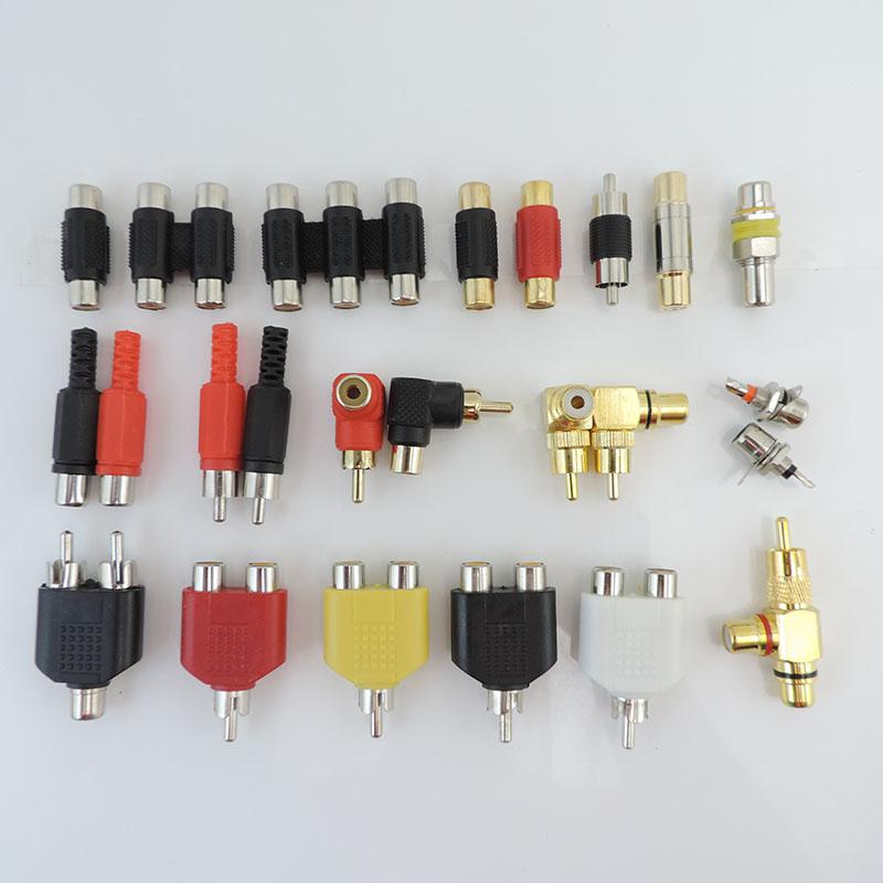 2 шт. RCA Male Female to 2rca 3rca Male Female RCA Connector Splitter Adapter AV Video Audio T Plug RCA 2 3 way right angle a1