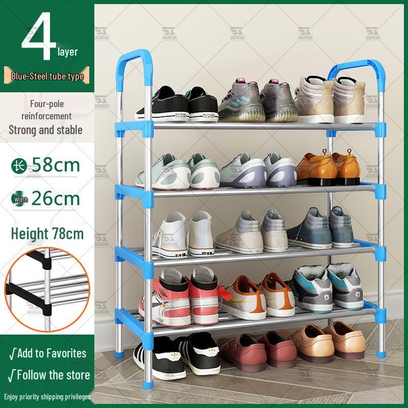 Тонкая многоярусная обувница для прихожей или общежития