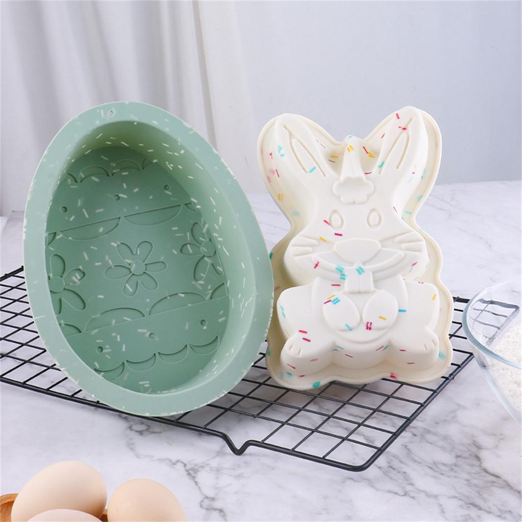 2PC Easter Silicone Mold Cake Diy Color Silicone Qifeng Animal Shape Cake Mold