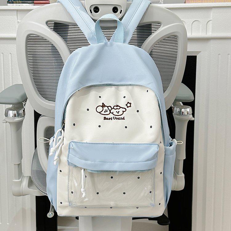 Large Capacity Japanese Style Backpack - Lightweight, Cute Cartoon Design for Female Students