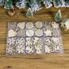 1set 12pcs Fashion   Christmas Pendant  Wooden for Christmas Tree Christmas Day Gift