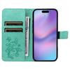 For iPhone 17 Wallet Case Floral Butterfly Imprinted Leather Phone Cover Stand