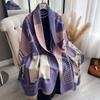 Elegant Ladies' Pashmina Autumn & Winter Thick Warmth Double Sided Tassel The Horse Shawl  Coldproof Windproof Blanket Scarf