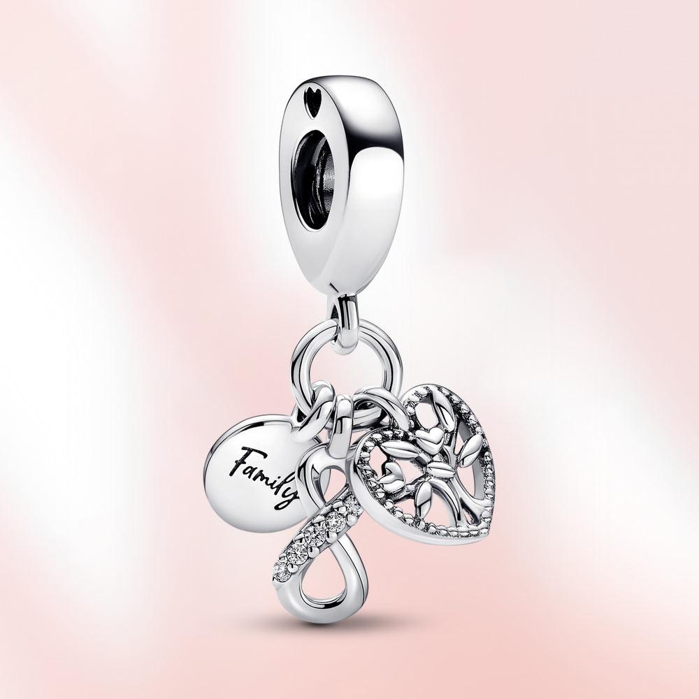 Новый шарм S925 из стерлингового серебра с сердцем из бисера, подвеска для мамы, подходит для оригинального браслета, женские модные украшения, подарок для любви