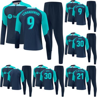 Футбольный костюм Футбольный клуб Мужской с длинным рукавом Спортивная одежда Дышащий Спортивный Тренировочный Фитнес